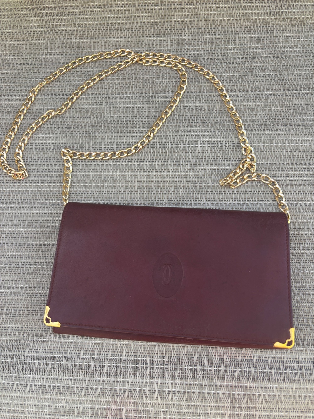Cartier  Leather Continental Wallet  in Deep Burgundy